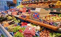 Binnen in de winkel | Rutten groente en fruit